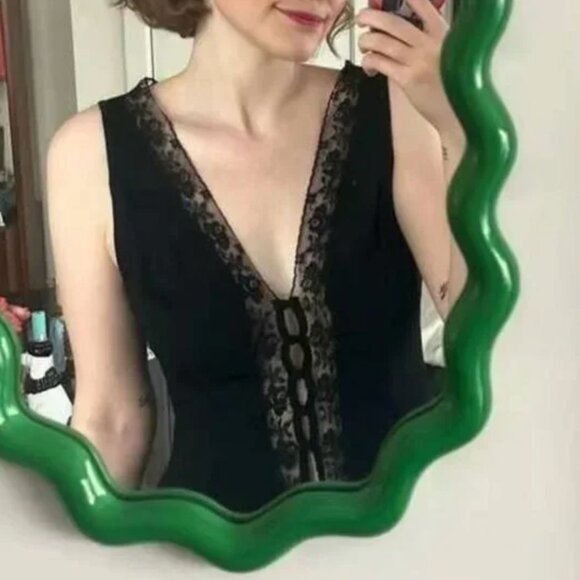 BEST Reformation Cristina Lace Top Sz6 Black Lace French Vest Must Have - Picture 3 of 10